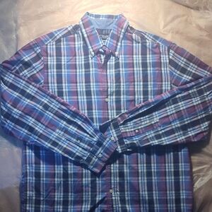 Chaps Blue and Red Plaid Casual Shirt